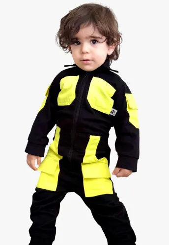 Macacão Gabi Preto/Neon Kids